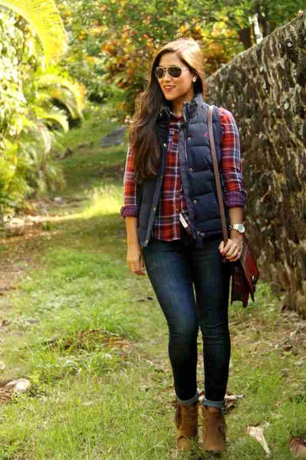 Plaid Flannel and Vest Combo